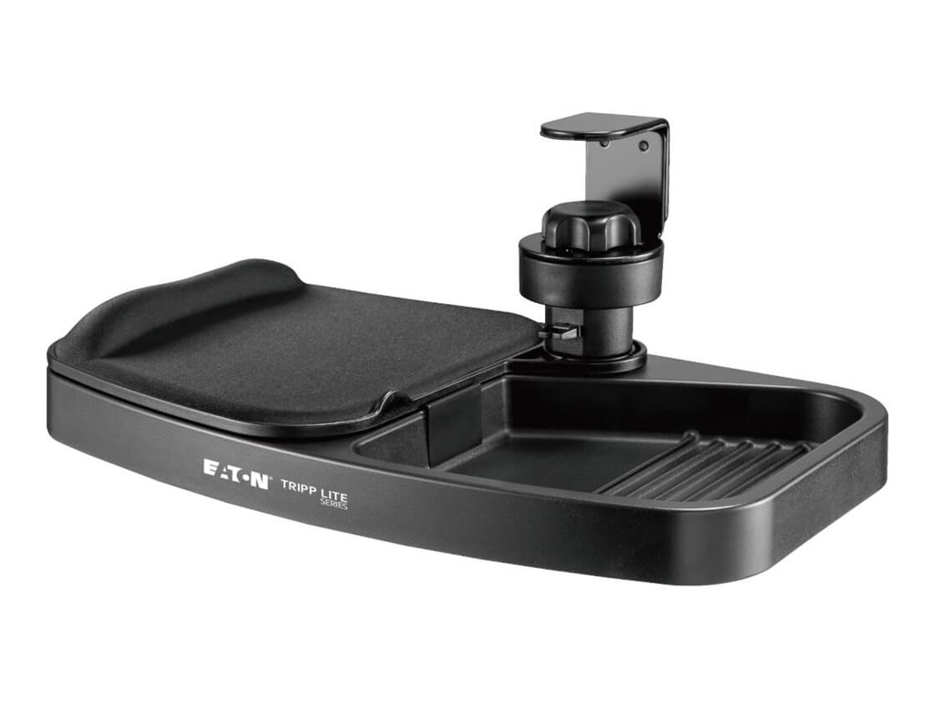 Tripp Lite Under-Desk Clamp Storage Tray w/ Built-In Mouse Pad & Wrist Rest