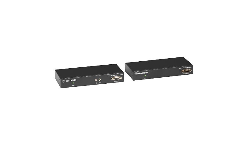 Black Box KVM Extender Fiber - SH DVI-I USB 2.0 Serial Audio Local Video