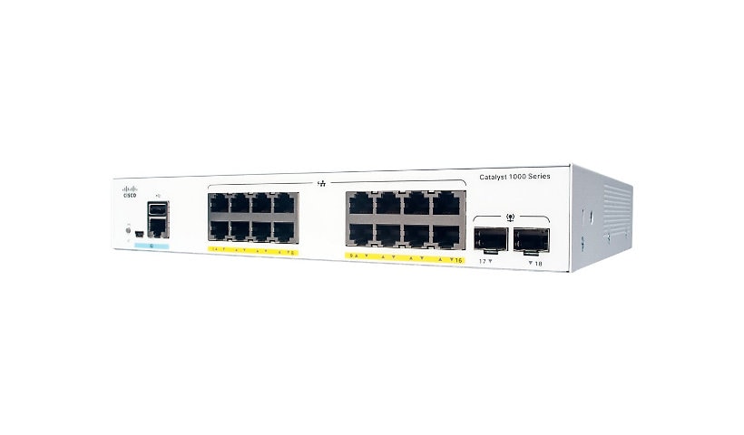 Cisco Catalyst 1000-16FP-2G-L - switch - 16 ports - managed - rack-mountable