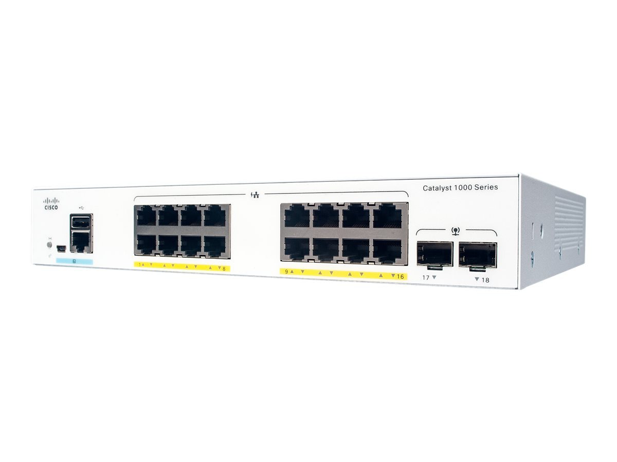 Cisco Catalyst 1000-16FP-2G-L - switch - 16 ports - managed - rack-mountable