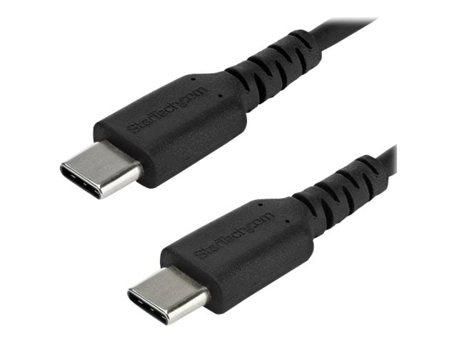 StarTech.com 1m USB C Charging Cable - Durable Aramid Fiber M/M 60W Black