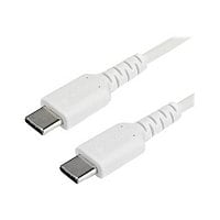 StarTech.com 1m USB C Charging Cable - Durable Aramid Fiber M/M 60W White