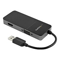 StarTech.com USB 3.0 to HDMI and VGA Adapter -4K/1080p USB Type A Dual Monitor Multiport Display Adapter Converter