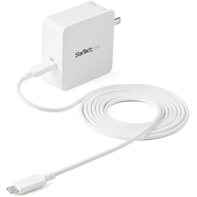 StarTech.com USB C Wall Charger, 60W PD with 6ft/2m Cable, Portable USB Typ