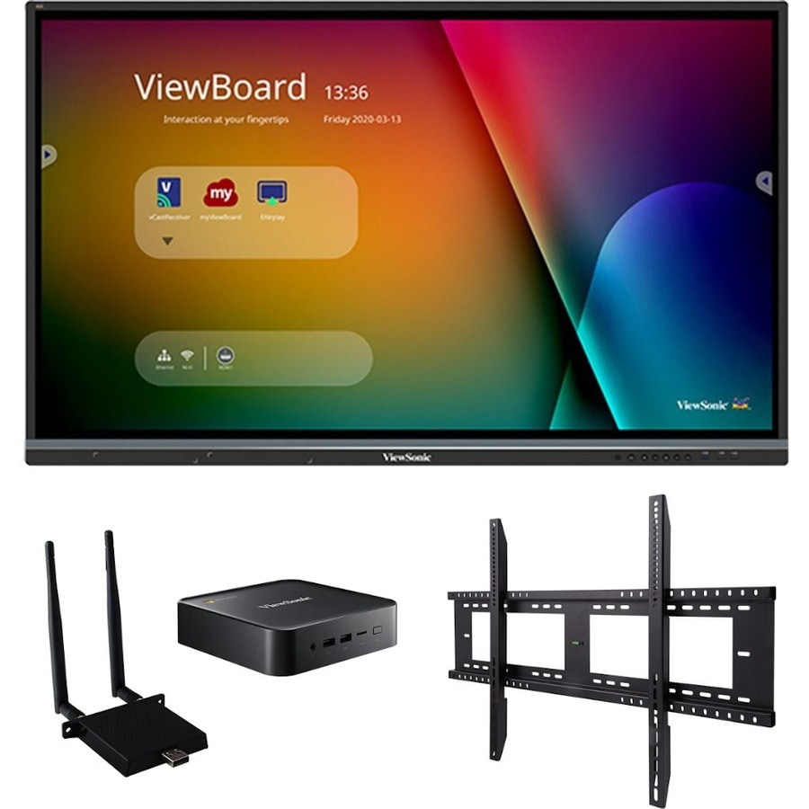 ViewSonic ViewBoard IFP6550-C1 - 4K Interactive Display with Wall Mount, Wi