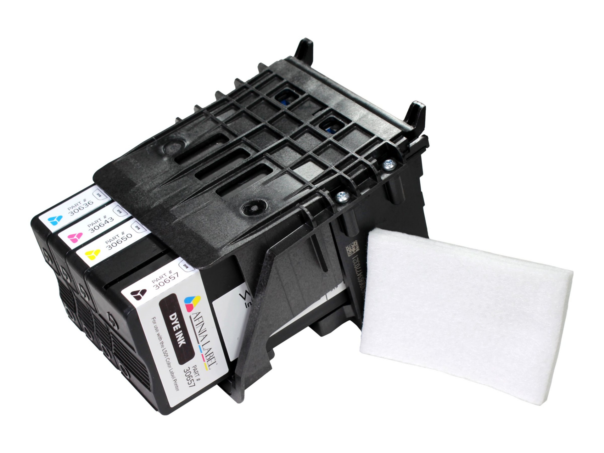 Afinia Label Dye - black, yellow, cyan, magenta - compatible - printhead with cartridge