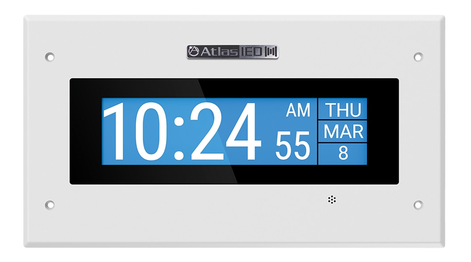 AtlasIED PoE+ Indoor LCD Endpoint Wall Mount with Talkback Microphone