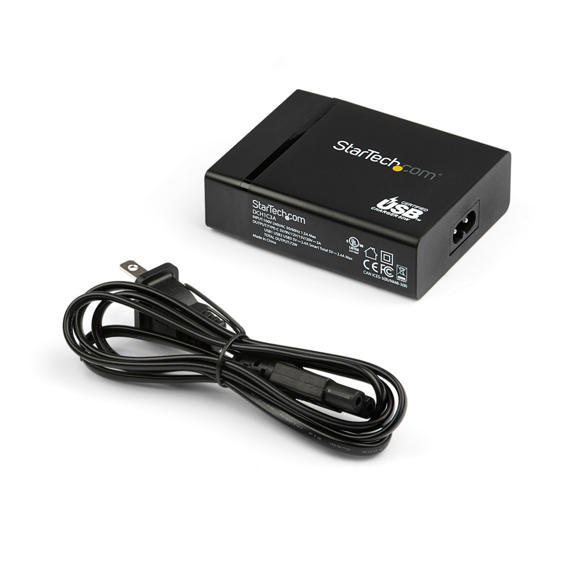 Thumbnail 6 of 12 for StarTech.com USB-C Charging Station, 72W, 1x USB-C + 3x USB-A, Portable Charger with PD, Laptop Replacement Charger