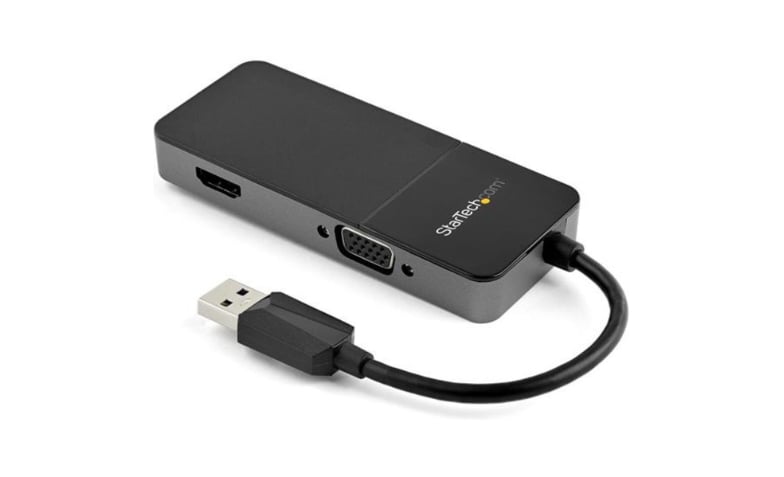 StarTech.com USB HDMI and VGA Adapter - 4K/1080p Dual Monitor USB Multiport Adapter Converter - - Cables & Adapters - CDW.com