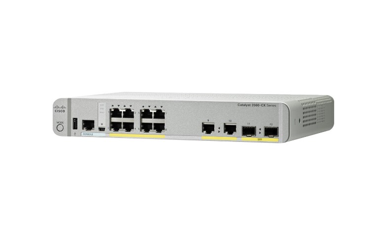 Cisco Catalyst 3560CX-8PC-S - switch - 8 ports - managed - TAA Compliant -  WS-C3560CX-8PCS++ - Ethernet Switches - CDW.com