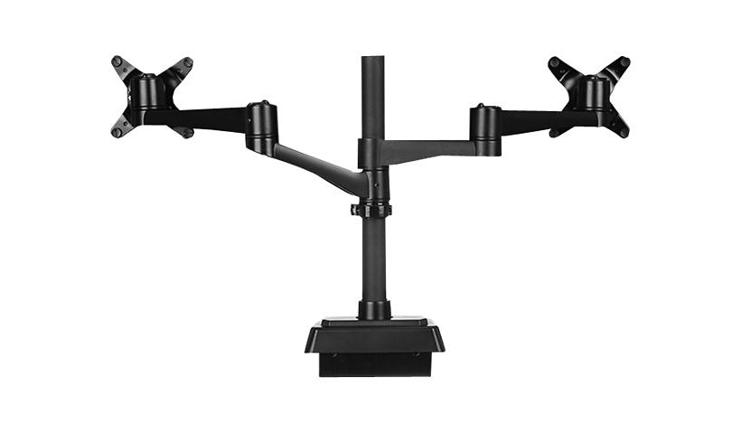 VARIDESK Dual Monitor Arm 180 Degree - mounting kit - adjustable arm - for 2 LCD displays - black