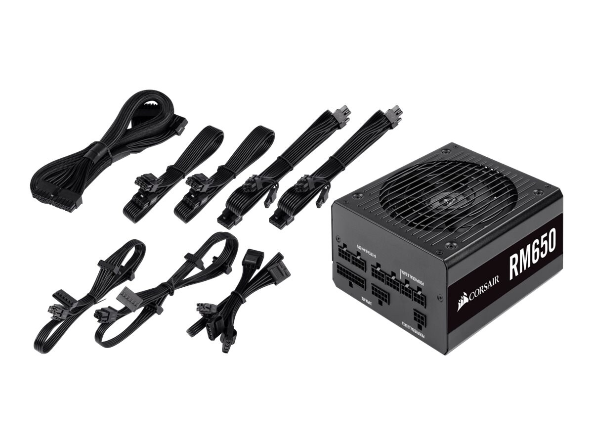 Corsair Rm Series Rm650 Power Supply 650 Watt Cp Na Computer Components Cdw Com