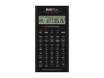 Texas Instruments Baii Plus Professional Financial Calculator Iibapro Tbl 1l1 Office Supplies Cdw Com