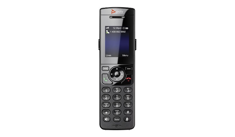 Poly VVX D230 - cordless extension handset with caller ID - 3-way call capability