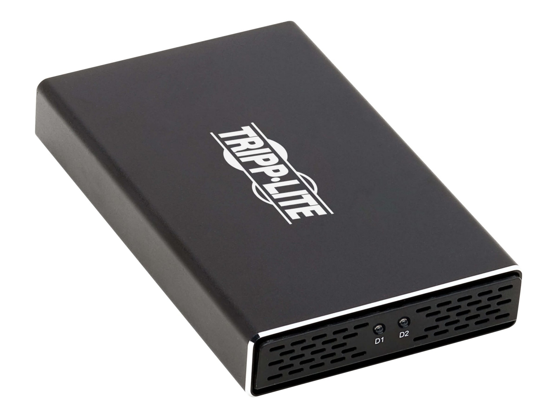 Tripp Lite USB-C to Dual M.2 SATA SSD/HDD Enclosure Adapter - USB 3.1 Gen 2 (10 Gbps), Thunderbolt 3, UASP, RAID -