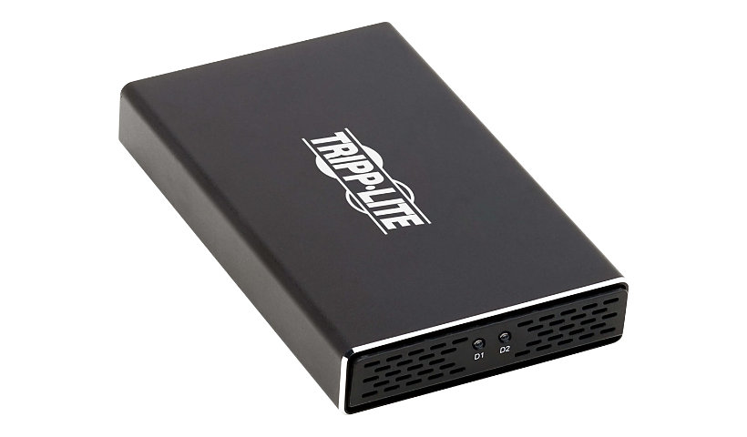 Tripp Lite USB-C to Dual M.2 SATA SSD/HDD Enclosure Adapter - USB 3.1 Gen 2 (10 Gbps), Thunderbolt 3, UASP, RAID -