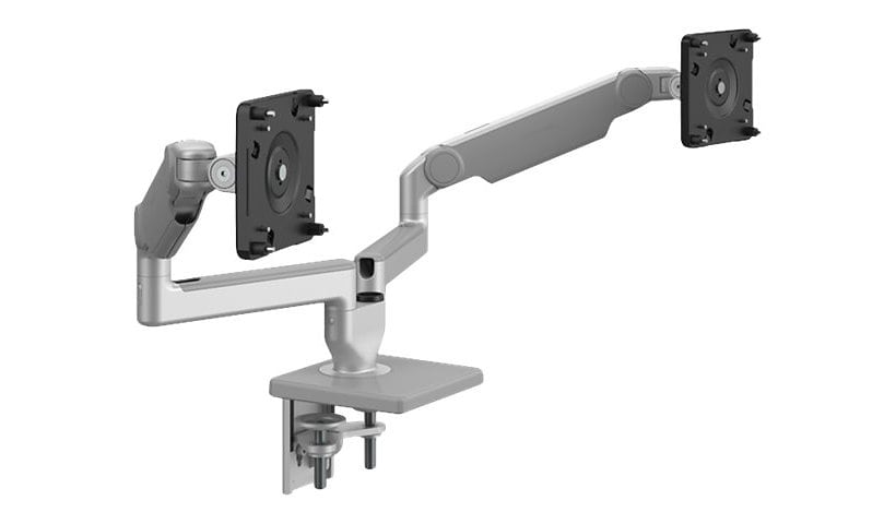 Humanscale M/FLEX M2.1 - mounting kit - for 2 LCD displays - silver with gray trim
