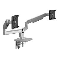 Humanscale M/FLEX M2.1 - mounting kit - for 2 LCD displays - silver with gr
