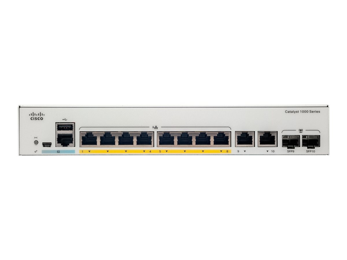 Thumbnail 2 of 3 for Cisco Catalyst 1000-8FP-2G-L - switch - 8 ports - managed - rack-mountable