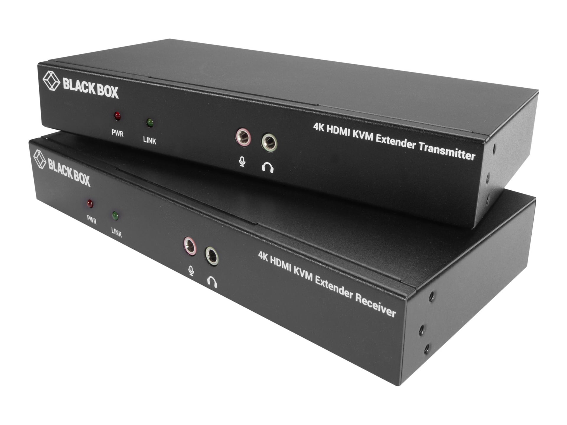 Black Box KVM Extender Fiber - 4K SH HDMI USB 2.0 Serial Audio Local Video