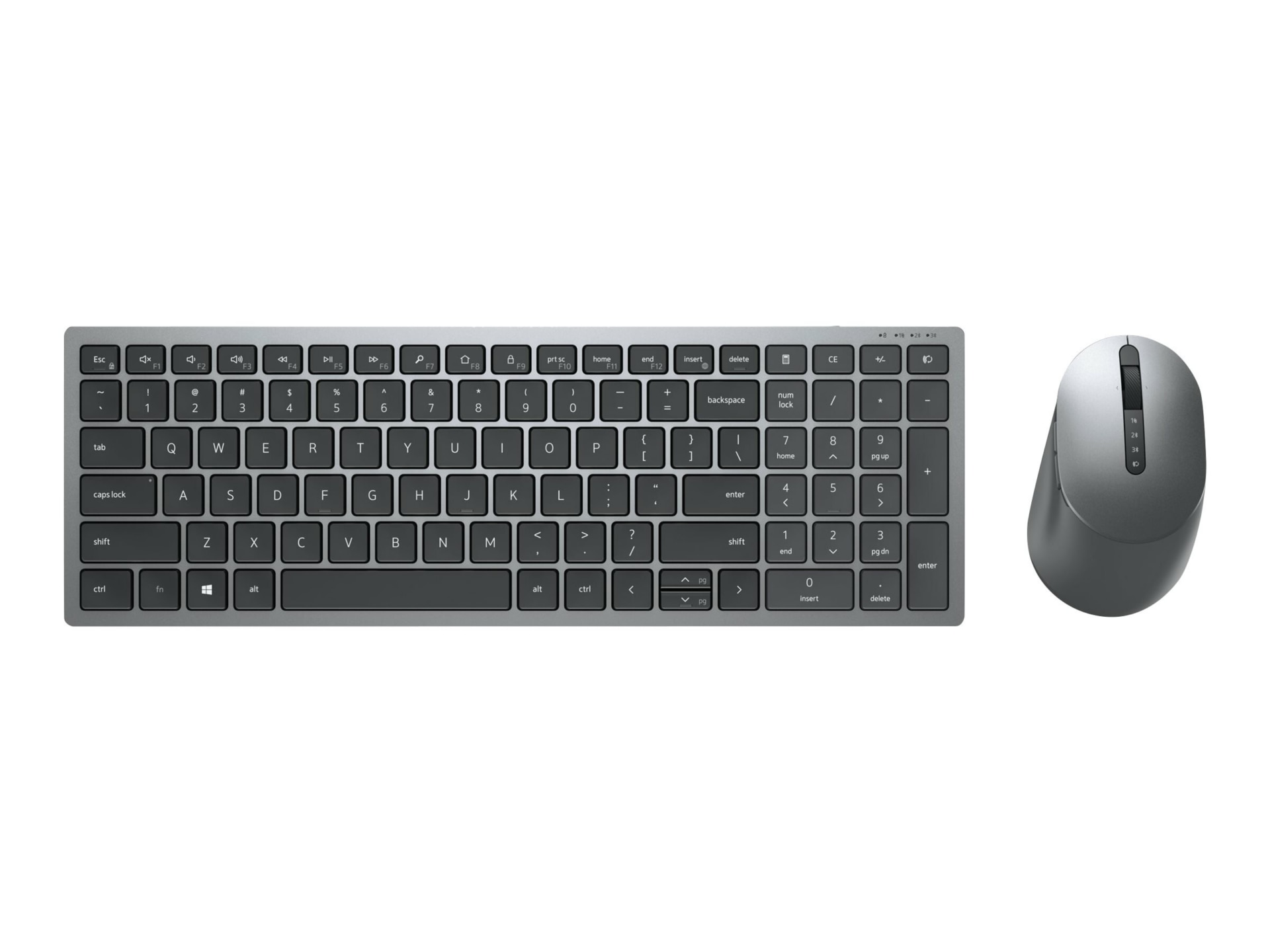 Thumbnail 2 of 8 for Dell Pro Plus Compact Keyboard and Mouse - KM7120W - keyboard and mouse set - titan gray Input Device