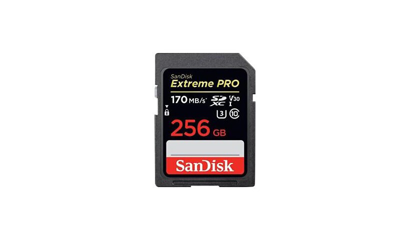 SanDisk Extreme Pro - carte mémoire flash - 256 Go - SDXC UHS-I