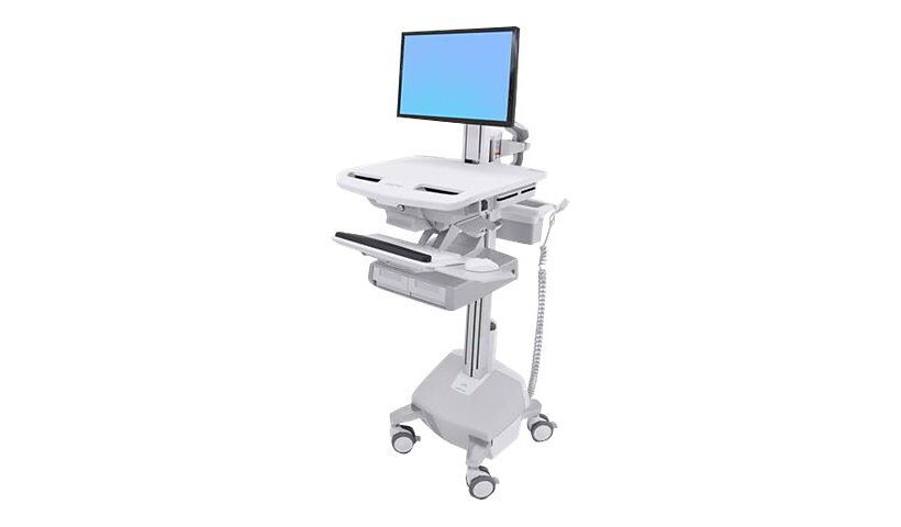 Ergotron StyleView Electric Lift Cart with LCD Pivot, LiFe Powered, 2 Drawers (2x1) - cart - open architecture - for LCD