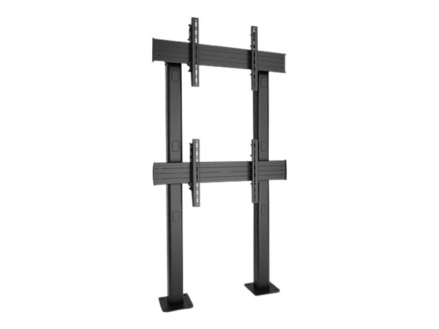 Chief Fusion 1x2 Micro-Adjustable Bolt-Down Video Wall Mount - For 42-80 inch Displays - Flat Panel TV Mount - Black