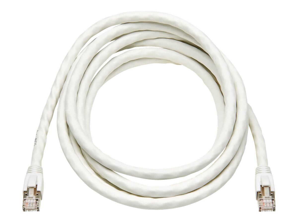 Tripp Lite Cat8 25G/40G-Certified Snagless S/FTP Ethernet Cable (RJ45 M/M), PoE, White, 10 ft. - patch cable - 10 ft -