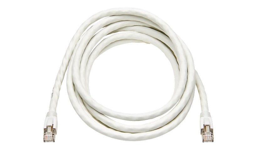 Tripp Lite Cat8 25G/40G-Certified Snagless S/FTP Ethernet Cable (RJ45 M/M), PoE, White, 10 ft. - patch cable - 10 ft -