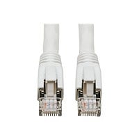 Eaton Tripp Lite Series Cat8 25G/40G Certified Snagless Shielded S/FTP Ethernet Cable (RJ45 M/M), PoE, White, 25 ft.