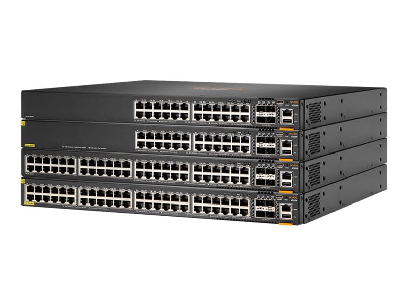 Aruba 6300F 48-Port 1GbE Class 4 PoE and 4-Port SFP56 Ethernet Switch