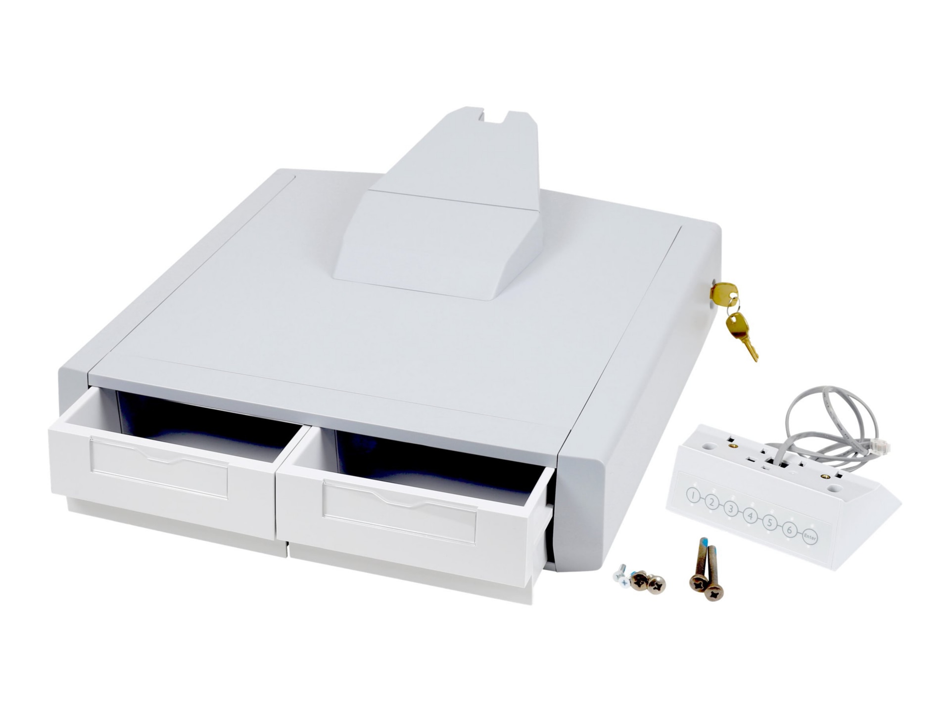 Ergotron StyleView Primary Double Drawer mounting component - gray, white