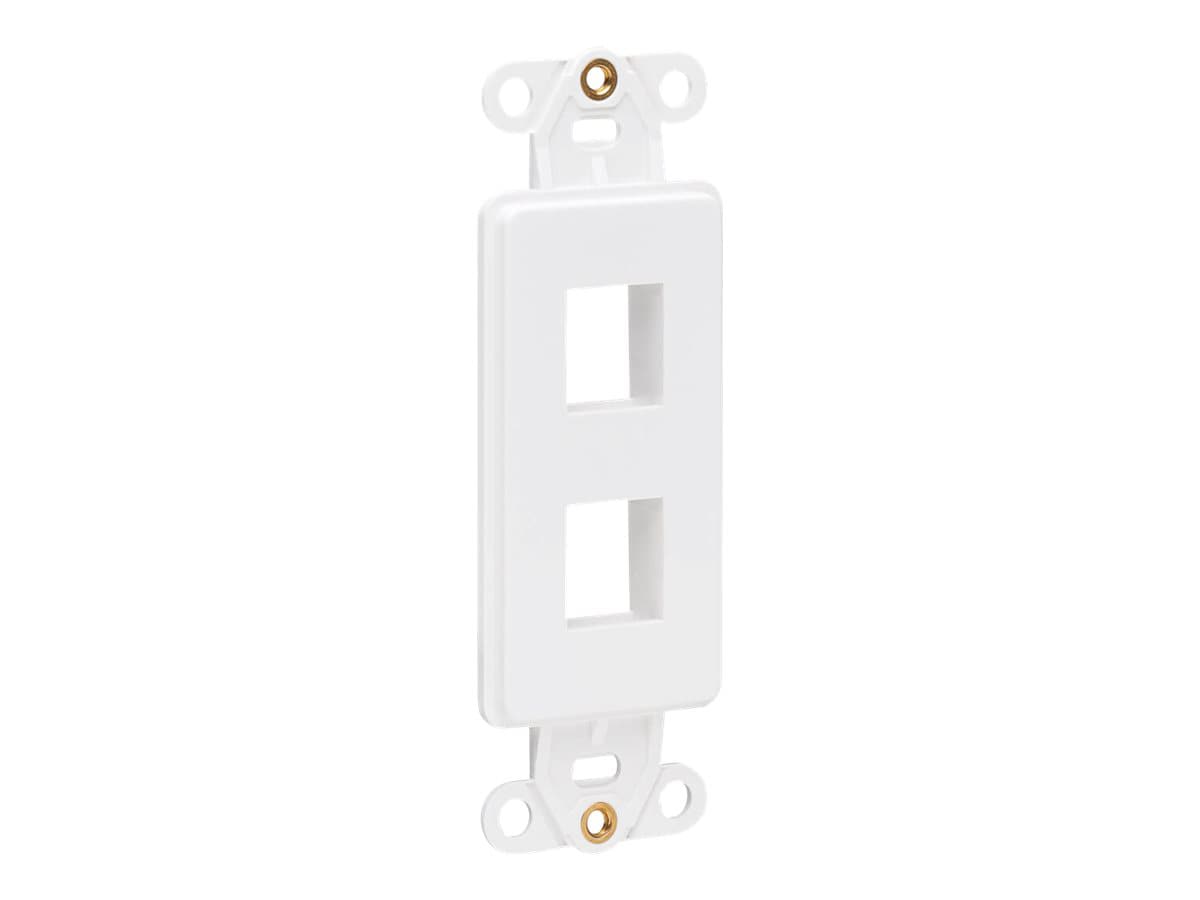 Eaton Tripp Lite Series Center Plate Insert, Decora Style - Vertical, 2 Ports - faceplate