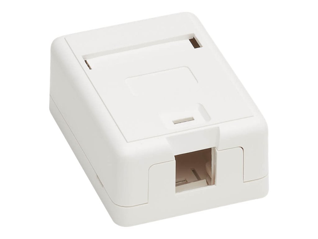 Tripp Lite Surface-Mount Box for Keystone Jack - 1 Port, White - surface mount box