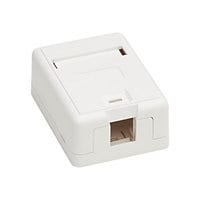 Tripp Lite Surface-Mount Box for Keystone Jack - 1 Port, White - surface mount box