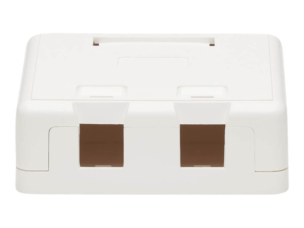 Tripp Lite Surface-Mount Box for Keystone Jacks - 2 Ports, White - surface mount box