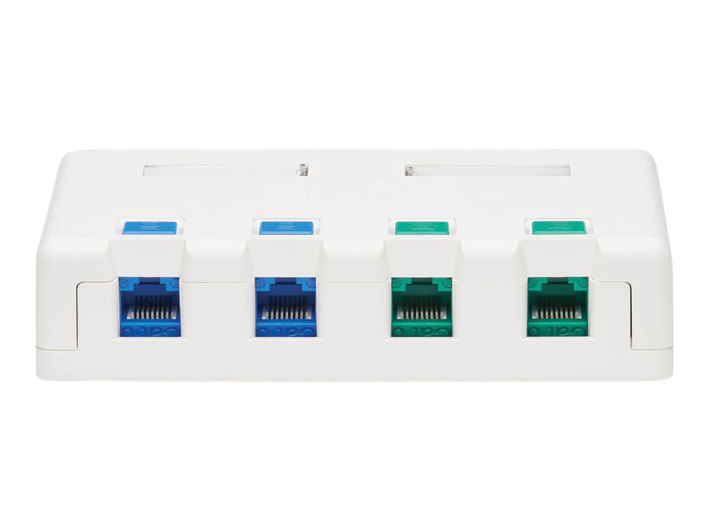 Tripp Lite Surface-Mount Box for Keystone Jack 4-Port Wall Celling White