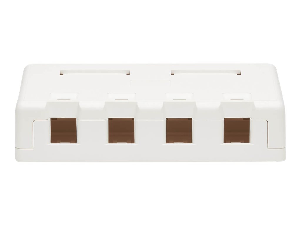 Thumbnail 2 of 9 for Eaton Tripp Lite Series Surface-Mount Box for Keystone Jacks - 4 Ports, White - surface mount box