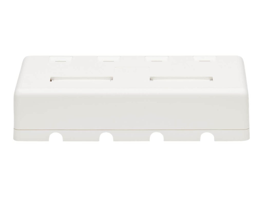 Thumbnail 4 of 9 for Eaton Tripp Lite Series Surface-Mount Box for Keystone Jacks - 4 Ports, White - surface mount box