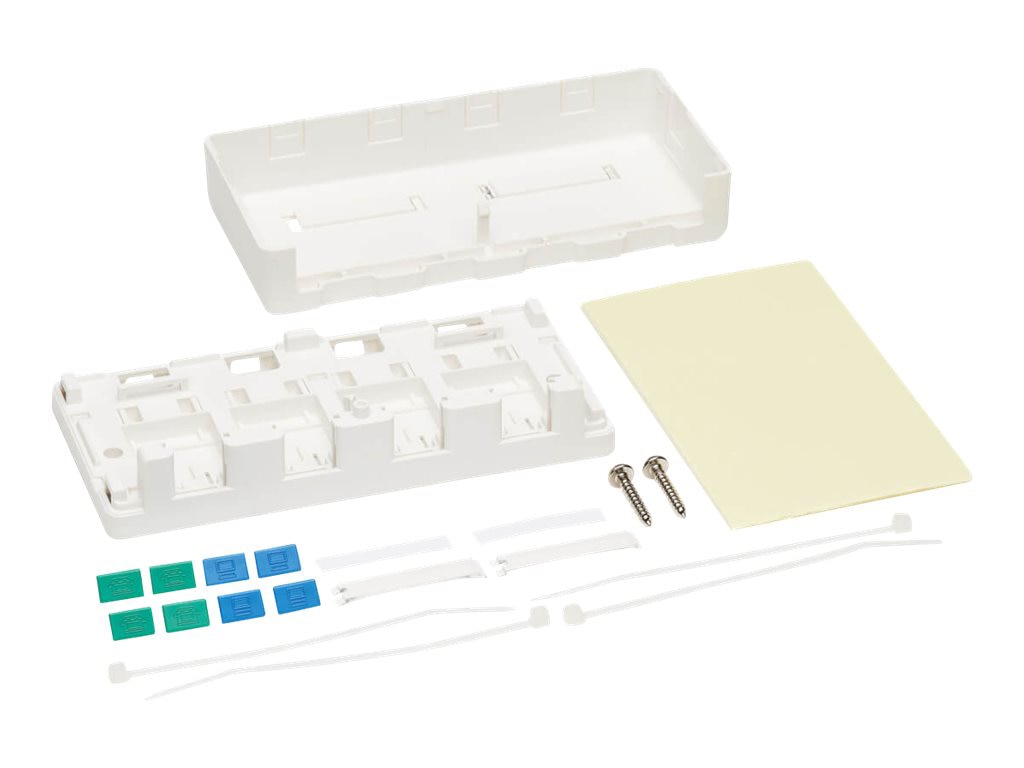 Thumbnail 5 of 9 for Eaton Tripp Lite Series Surface-Mount Box for Keystone Jacks - 4 Ports, White - surface mount box