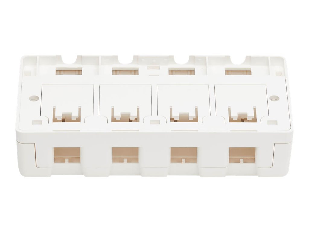 Thumbnail 6 of 9 for Eaton Tripp Lite Series Surface-Mount Box for Keystone Jacks - 4 Ports, White - surface mount box