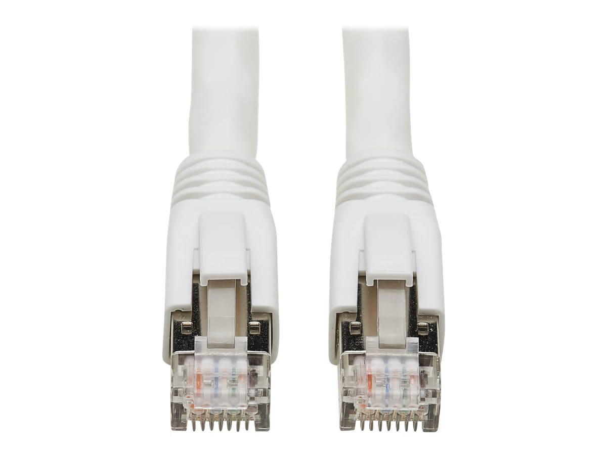 Eaton Tripp Lite Series Cat8 25G/40G Certified Snagless Shielded S/FTP Ethernet Cable (RJ45 M/M), PoE, White, 20 ft.