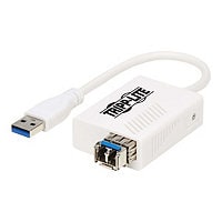 Tripp Lite USB 3.0 Multimode Fiber Optic Transceiver Ethernet Adapter, 10/100/1000 Mbps, 1310nm, 550m, LC - network