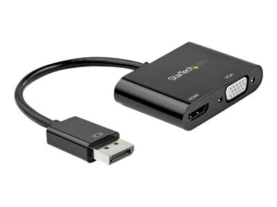 StarTech.com DisplayPort to HDMI VGA Adapter - DP 1.2 HBR2 to HDMI 2.0 4K 60Hz or VGA Monitor Converter - Digital Video