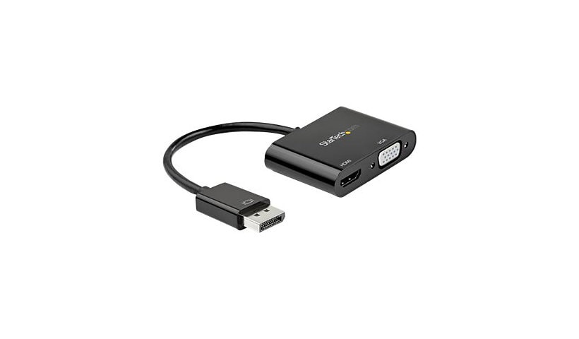 StarTech.com DisplayPort to HDMI VGA Adapter - DP 1,2 HBR2 to HDMI 2,0 4K 60Hz or VGA Monitor Converter - Digital Video