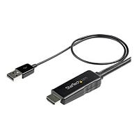 StarTech.com 10 ft. (3 m) HDMI to DisplayPort Cable - 4K 30Hz - USB-powered - Active HDMI to DisplayPort Cable