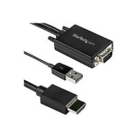 StarTech.com 6ft VGA to HDMI Converter Cable with USB Audio Support - 1080p Analog to Digital Video Adapter Cable - Male