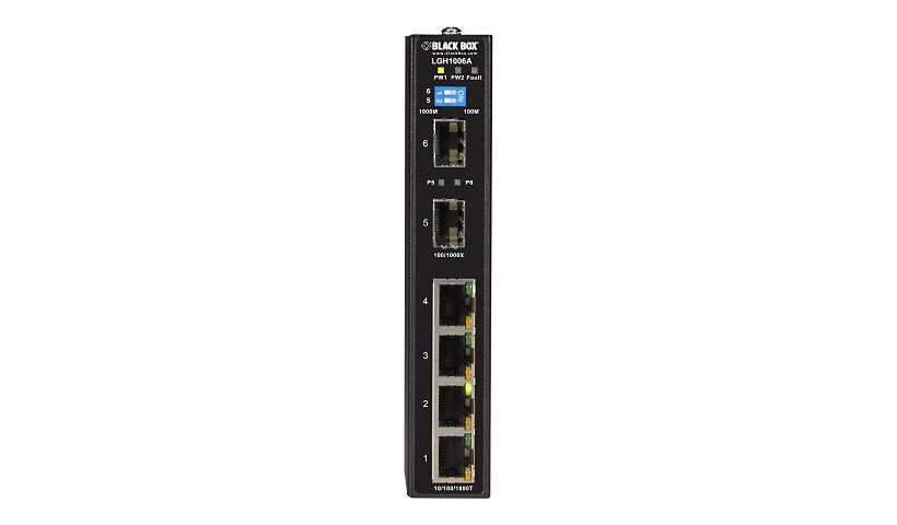 Black Box LGH1000 Series Industrial Ethernet Switch - switch - 4 ports - un