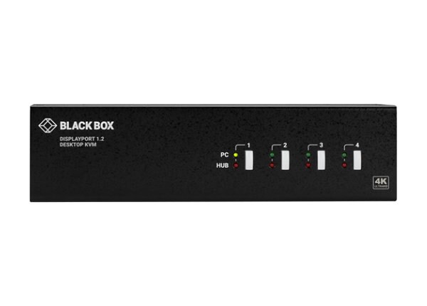 BLACK BOX 4K60 DP DUAL-HEAD KVM 4PT